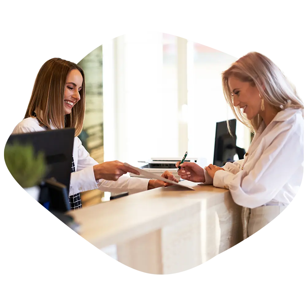 Entreprise hotesse et cliente